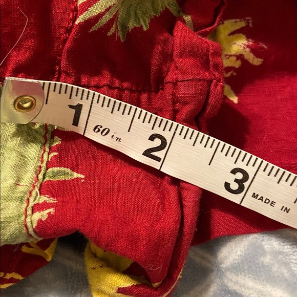 Free People Malibu Romper in a red combo maroon tropical print Size Large - Picture 16 of 16